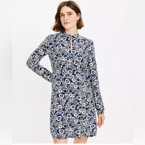 NWT LOFT Paisley Keyhole Shift Dress Size 8 New with Tags